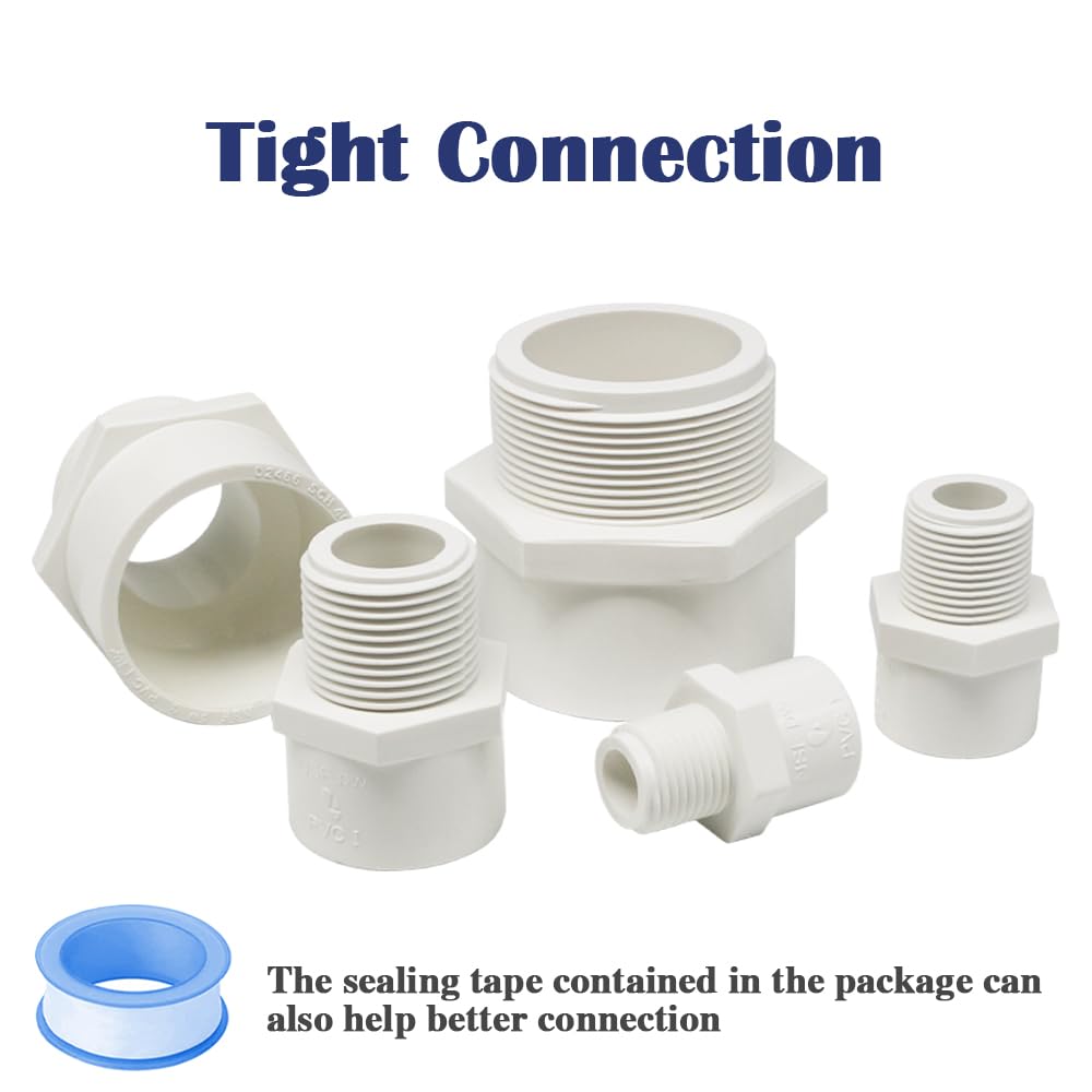 HayEastdor 6PCS 1 Inch PVC Coupling Fittings White Slip to